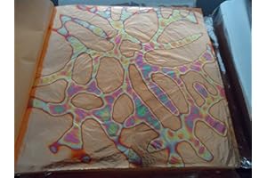 JINRUISI Variegated Gold Foil Leaf 50 Sheets Booklet Colorful Imitation Gold Leaf Gilding Craft Decoration Art (Coral Copper)