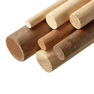Cindoco Walnut Dowel Rods - 36 Inch Length, 1 Inch Diameter Wooden Dowels