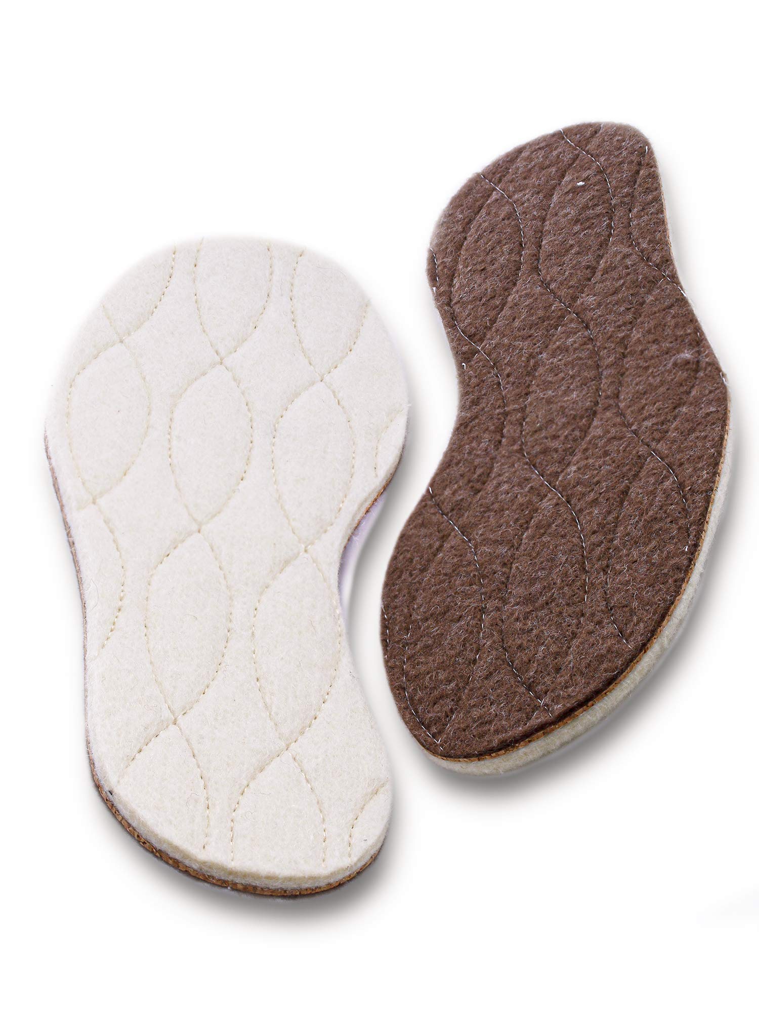 Photo 1 of pedag Kids Keep Warm Insulating Insoles, Made in German, Quilted Lamb Wool, Felted Bottom, Cork Inner Layer, All Natural Materials, Little Kids 12/13 EU 30/31