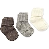 Woolino Wool Baby Socks, Washable Merino Wool Infant Toddler Kids Socks, Newborn to 8 Years (Pack of 3)