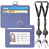2 Pack Leather Badge Holder and Adjustable