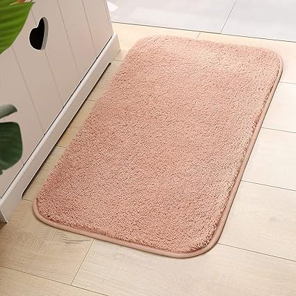 Soanny Shaggy Soft Bathroom Mat 40 X 60 Cm Bath Mats Long Pile High Density Microfiber Non Slip Bathtub Rug With Water Absorbent Shower Rugs Machine Washable Amazon Co Uk Kitchen Home