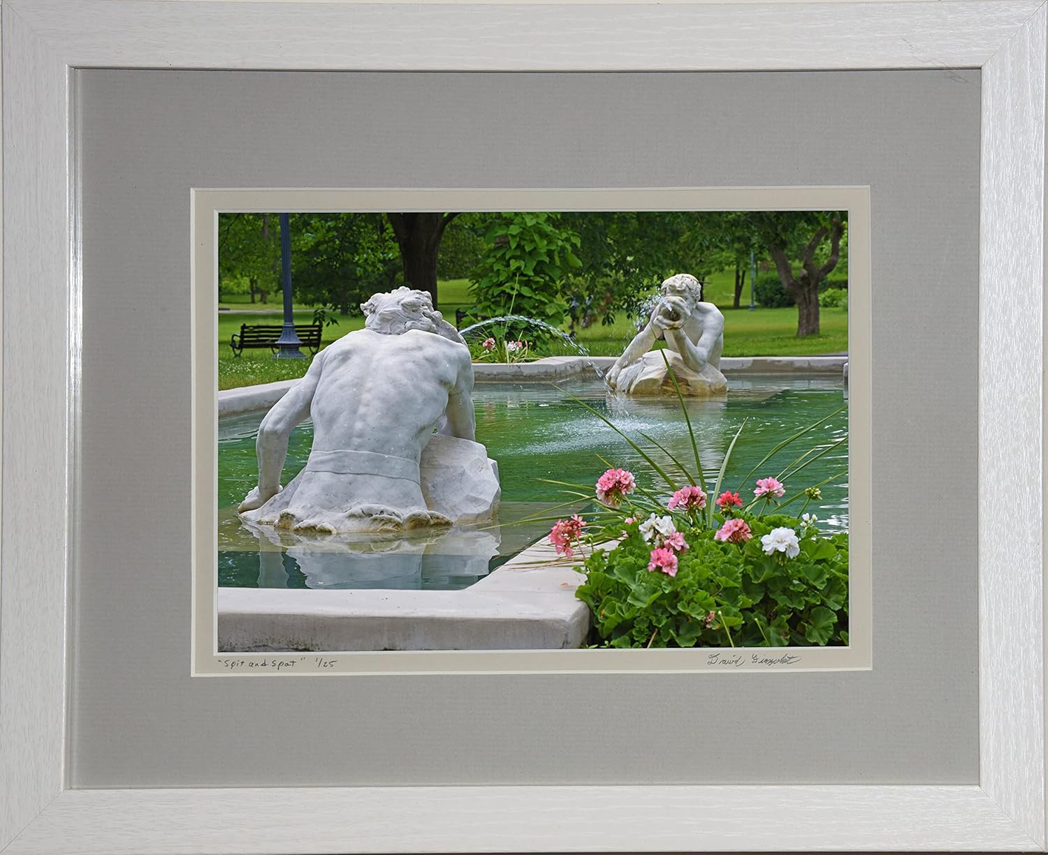 Photographs - Spit & Spat, Congress Park, Saratoga Springs, NY, photograph by David Fingerhut