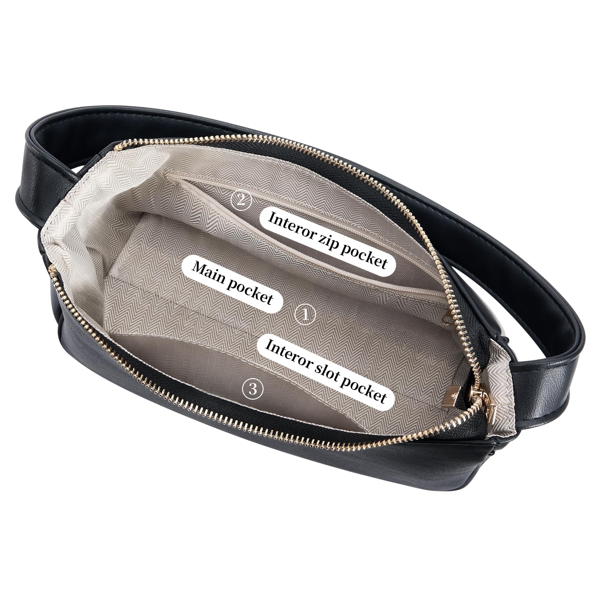 Chelmon Women's Shoulder Bags, Small Hobo Tote Elegant Clutch Purse with Zipper Closure