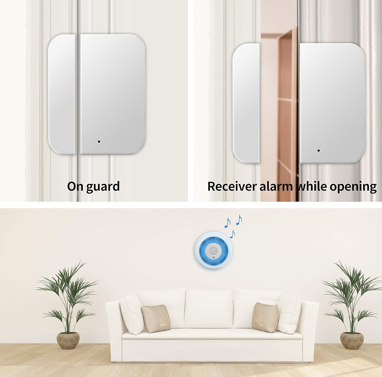 Wireless Door Open Sensor Alarm Chime, YIROKA Home Security Window