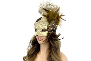 STORM BUY] Women Lady Girls Costume Venetian mask Feather Masquerade Mask Halloween Mardi Gras Cosplay Party Masque