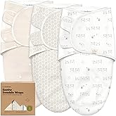 3-Pack Organic Baby Swaddle Sleep Sacks - Swaddles for Newborns, Infant 0-3 Months, Baby Girls, Boys, Soft & Snug Newborn Sleep Sack, Nursery Swaddling Blankets (Bumbly, OS)