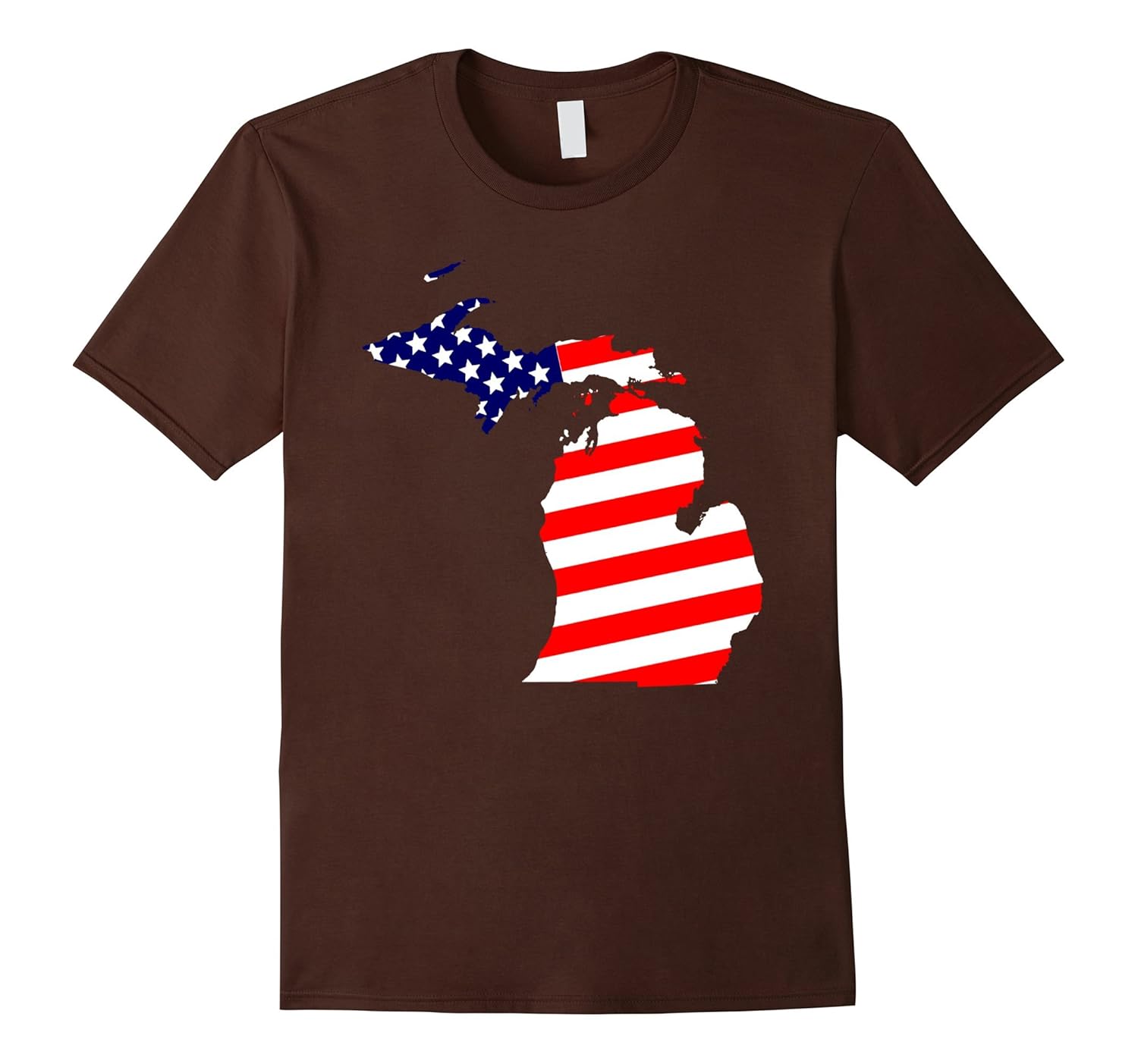 Michigan patriot USA flag T-shirt for Independence day-anz