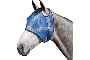 KENSINGTON PROTECTIVE PRODUCTS Kensington Fly Mask with Fleece Trim for Horses — Protects Face and Eyes Helps Block Sun Rays While Allowing Full Visibility — Breathable and Non Heat Transferring