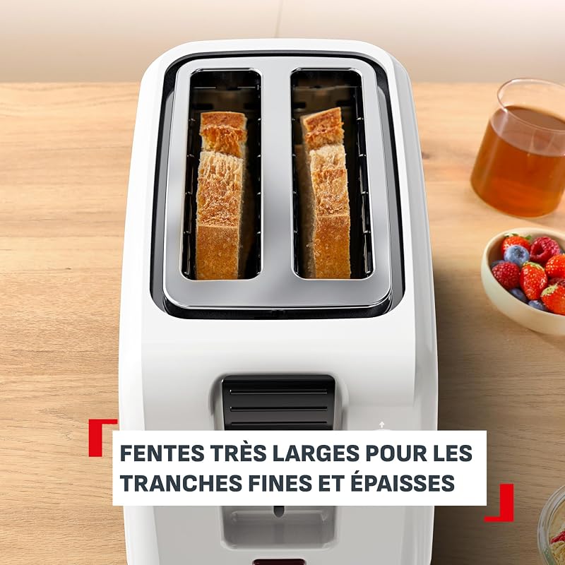 - Vita - Grille-pain 2 fentes avec chauffe-viennoiseries - Blanc