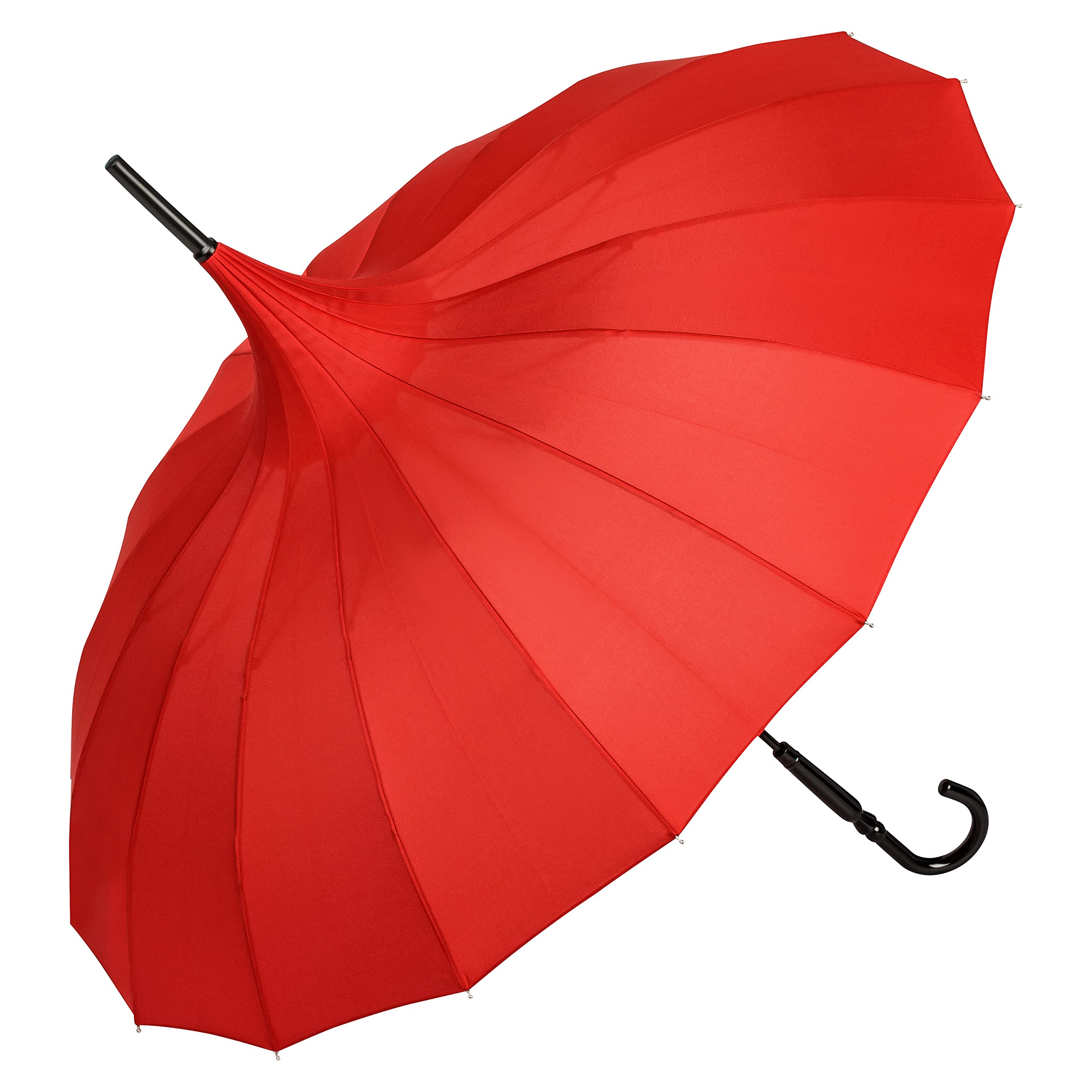 Von Lilenfeld Women's Charlotte Pagoda Umbrella, Red, 87/90, Pagoda