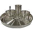 999 Pure Silver 11.0 Inch Hallmarked Thali/Plate Set - Set#05