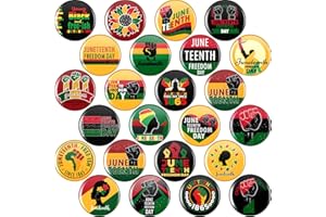 Xunyee 48 Pcs Juneteenth Buttons Badges Pins 1.6 Inch 40 mm Fist Lapel Pin Juneteenth Decorations Men's Women's Brooches and Pins for Jackets Backpacks Bags