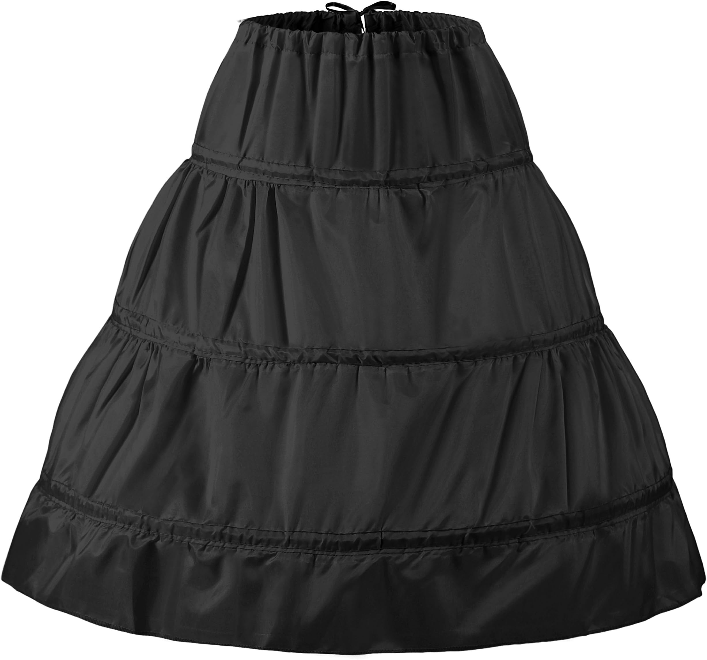 WOWBRIDAL Girls' 3 Hoops Petticoat Full Slip Flower Girl Crinoline Skirt