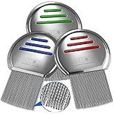 Lice Comb - (Pack of 3) Head Lice Treatment that's Individually Packaged Professional Stainless Steel Louse and Nit Combs Rem