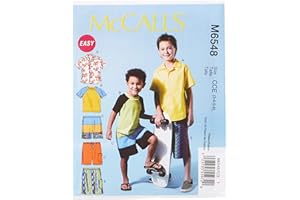 McCall's Patterns M6548 Children's/Boys' Shirt, Top and Shorts, Size CCE (3-4-5-6)