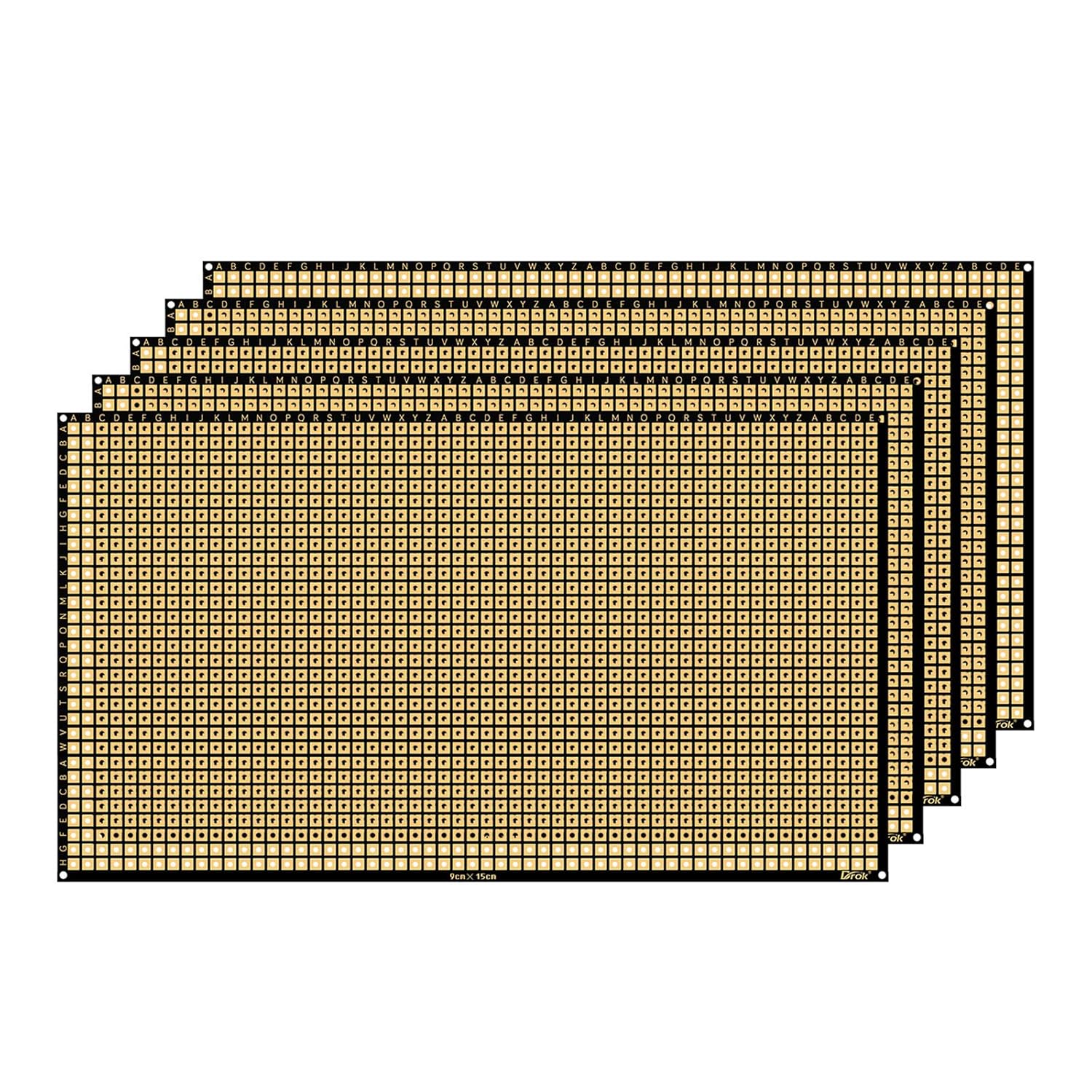 Perf Breadboard Electronics, Droking 5PCS 3.54×5.91inch Prototype PCB