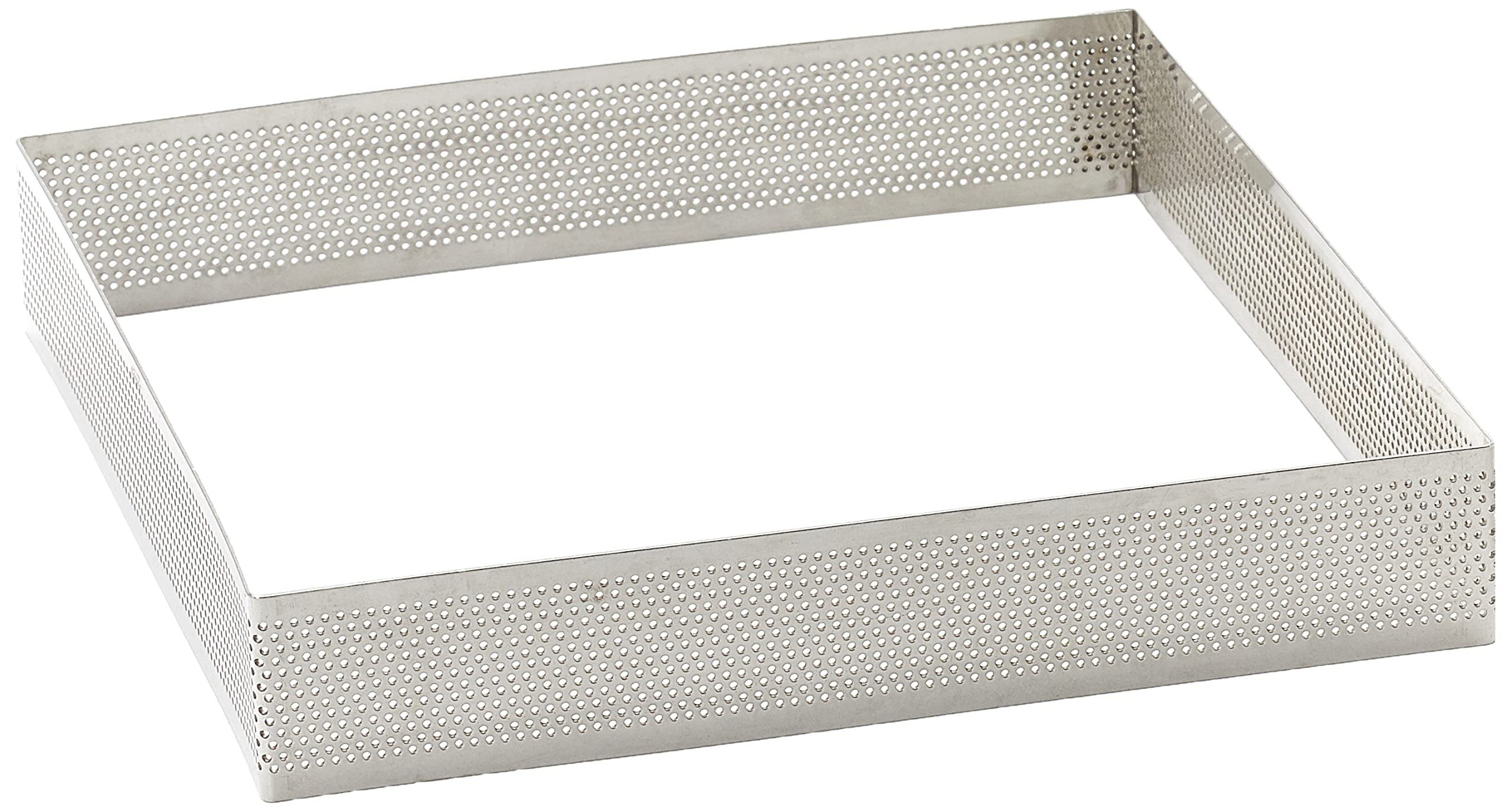 Lacor 68570 Perforated Square Cake Mould, 20 x 20 x 4 cm, Grey