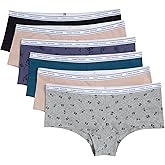 Tommy Hilfiger womens Classic Cotton Boyshort Underwear With Logo Waistband 6-pack