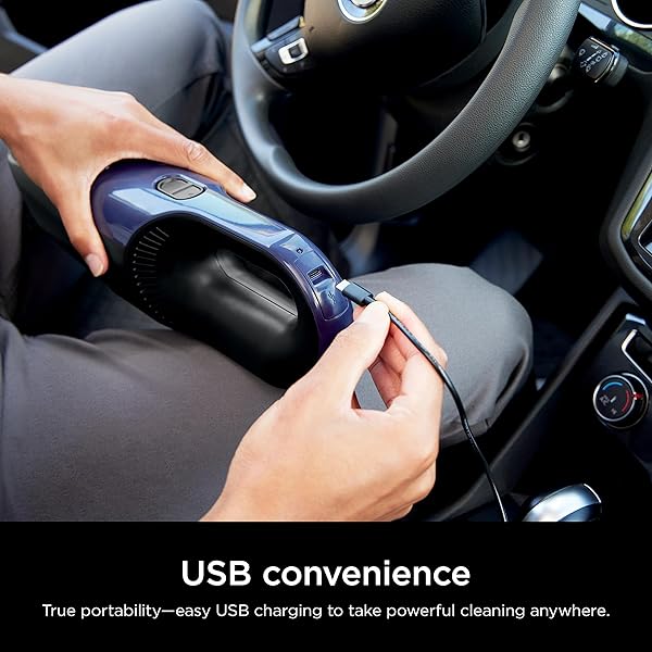 SHARK CYCLONE PET HANDHELD VACUUM WITH 8″ CREVICE TOOL, HYPERVELOCITY SUCTION, NAVY BLUE/GREY, CH701