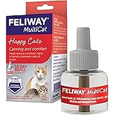 FELIWAY MultiCat Cat Calming Pheromone Diffuser Refill - 1 Pack | Helps Reduce Fighting, Tension &amp; Aggression Between Cats due to Stress in Multi‑Cat Homes, 30 Day Supply