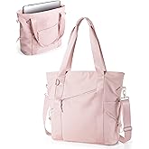 Smasrob Work Tote with Crossbody Strap for Women, Tote Bag with Laptop Sleeve and Water Bottle Pocket for Work and School