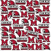 Miami University (Oh) 50ct Vinyl Large Deluxe Stickers Variety Pack - Laptop, Water Bottle, Scrapbooking, Tablet, Skateboard, Indoor/Outdoor