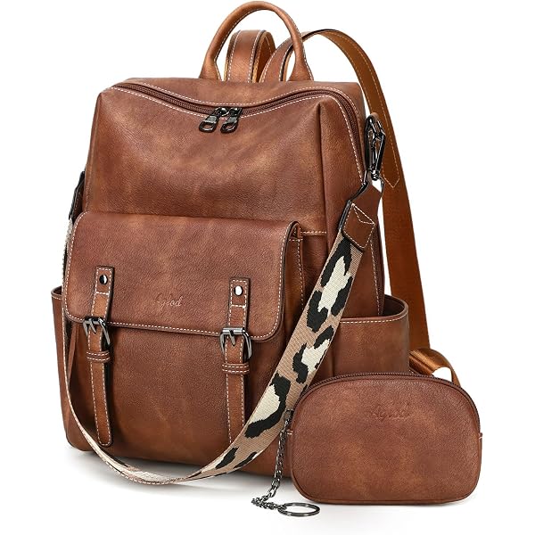 Leather Backpack Purse for Women Designer Ladies Shoulder Bag Fashion Faux Work Leather Backpack for Women Designer Ladies Shoulder Bag  main image 3