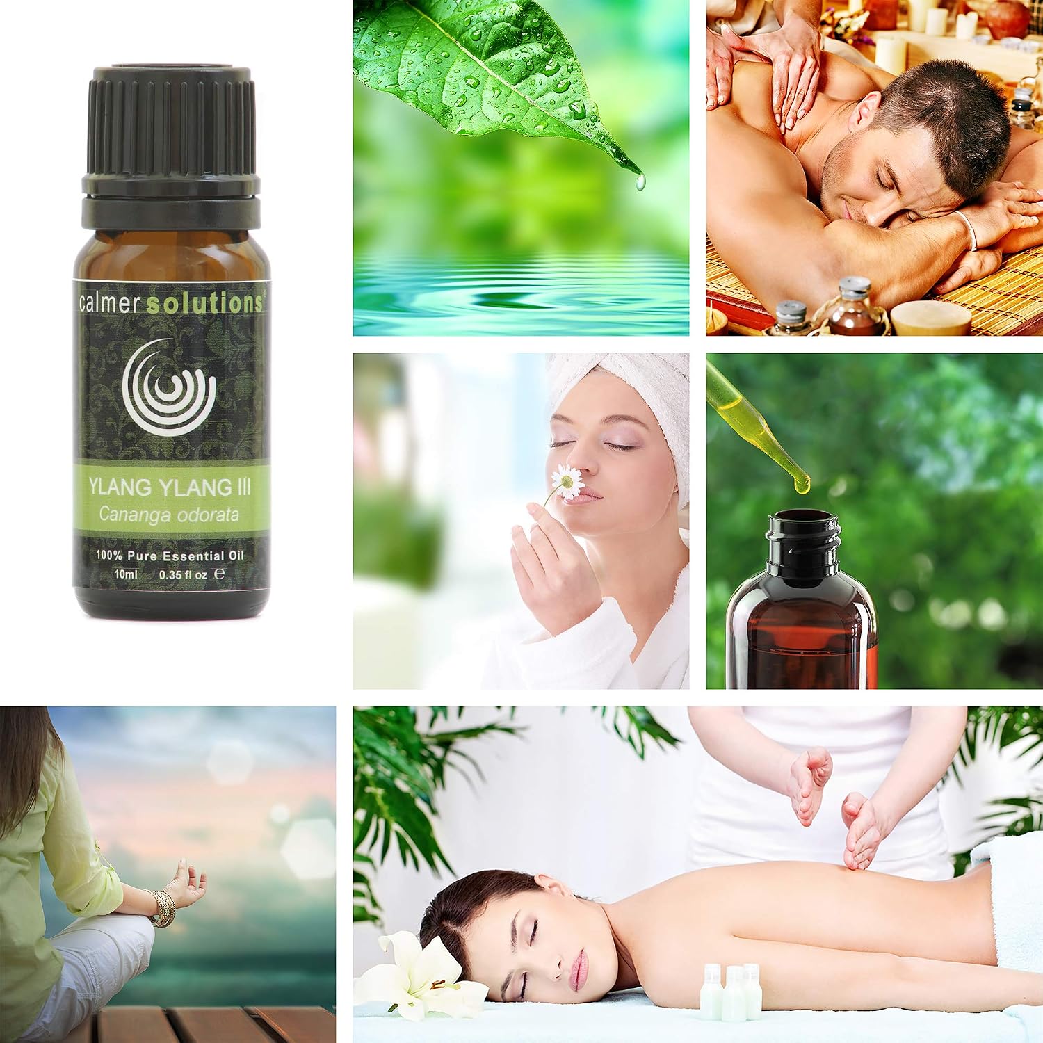 Calmer Solutions Natural Ylang Ylang Essential Oil for Diffusers, 10ml Aromatherapy Oil for Sleep Stress, Aphrodisiac - Image 5