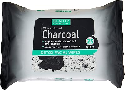 Beauty Formulas Charcoal Detox Facial Wipes