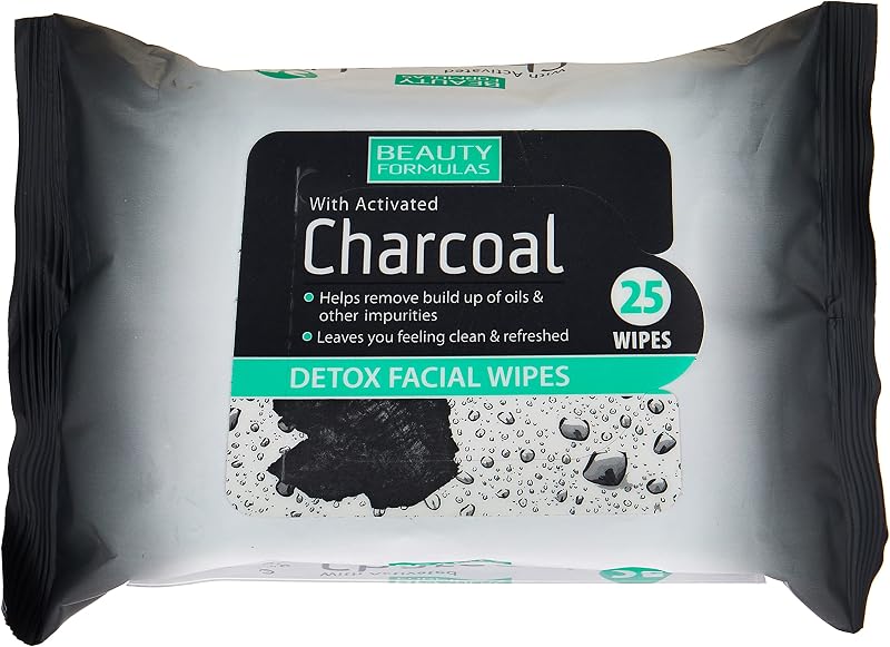 Beauty Formulas Charcoal Detox Facial Wipes