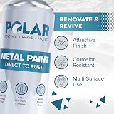 Polar Direct to Rust Metal Spray Paint Satin Silver 6x400ml Durable All-in-One view 2