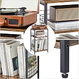 YMYNY 3 Tier End Table Record Player Stand Rustic Brown HST009H 40x29x62.5CM view 8
