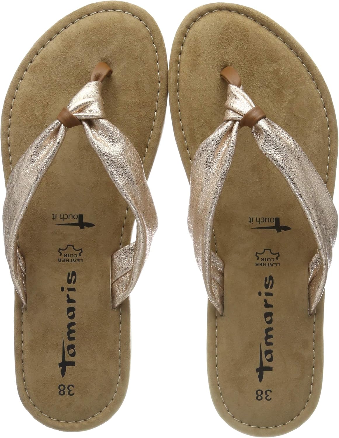 Sandali Donna Tamaris Comfort In Pelle - Pantolette Eleganti Con Tecnologie Comfort, T-Flow Effect, Wide Fit
