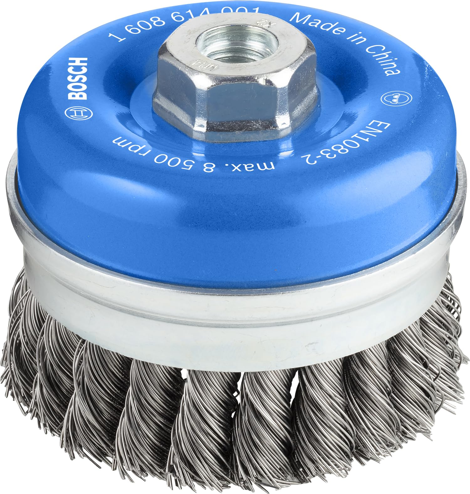 Bosch 1x PRO Steel Longlife Cup Brush, Knotted Wire for Large Angle Grinder and M14 Thread (for Steel, Ø 90 mm, Professional Accessory Large Angle Grinder)