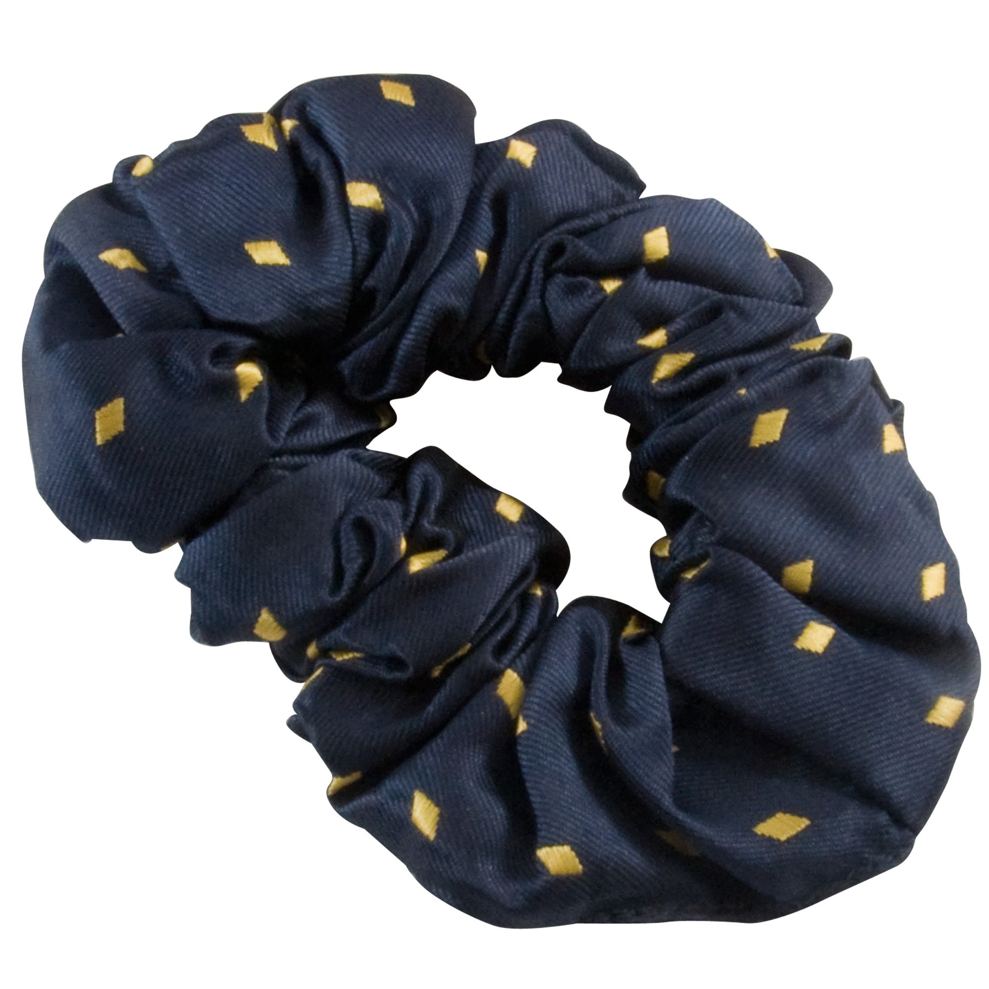 Equetech Diamond Showing Equestrian Hair Scrunchie – Navy/Gold Riding Competition Accessory