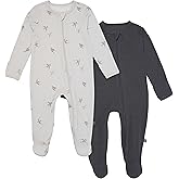 Modern Moments by Gerber unisex-baby Viscose 2-pack Sleep 'N Play With Mitten Cuffs