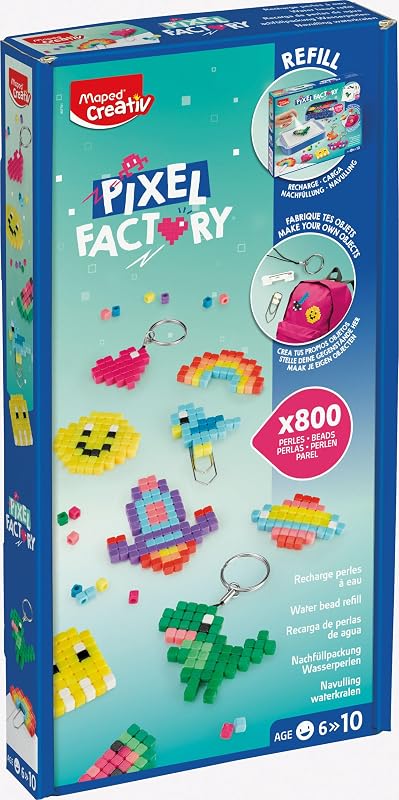 MAPED Pixel Factory, Set de Manualidades para Niñas, Crea Pulseras, Llaveros y Diseños Únicos con 800 Piezas de Colores, Kit Creativo para Jugar y Diseñar, Regalo Ideal para Niñas — foto 3 de 6