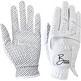 BAROBIRDIE Golf Gloves Both Hands Women's 1 Pair Lightweight Non-Slip Silicone Extra Grip All Weather Girls Ladies Sports Tennis