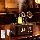 Lghnsr Essential Oil Diffuser with Rain Rotating, White Noise 7 Colors LED | 250ml Vintage Essential Oil Diffuser , Auto Shut-Off with Remote Control for Home, Office &amp; Yoga Cute Humidifier