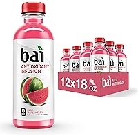 Flavored Water, Kula Watermelon, Antioxidant Infused Drinks, 18 Fluid Ounce Bottles, Pack of 12