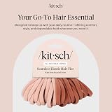 Kitsch Blush Hair Ties 20 Pcs No Damage Nylon Elastic Bands for Women view 9