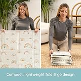 Infantino Foldable Soft Foam Play Mat Rainbow Baby Tummy Time Floor Mat view 2
