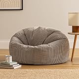 icon Kingston Cord Bean Bag Set of 2 Dawn Grey Large with Filling Included view 3