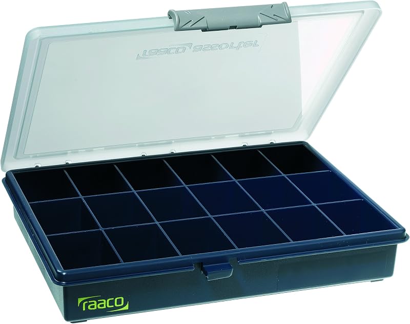 Raaco 136167 Assorter PSC 5-18 Compartment Box Blue Transparent PP
