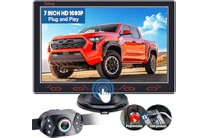 7-Inch Backup Camera for Car, Truck, SUV - HD 1080P Rear View System, IP69K Waterproof, Night Vision, 150° Wide Angle, Easy I