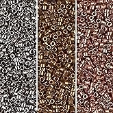 Miyuki Delica Seed Beads Bundle: Size 11/0, Metallics Collection DB021, DB022L, DB040-3 Tubes of 7.2 Grams ea
