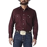 Wrangler Men's Cowboy Cut Western Chambray Snap Long Sleeve Work Shirt
