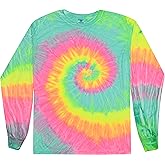 Colortone Tie Dye T-Shirts for Men and Women - Unisex Long Sleeve Tie-Dye T Shirts for Adults
