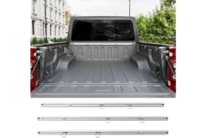 SZYANG Trail Rail System Compatible with 2020-2025 Jeep Gladiator Truck Bed Rail System Tie Down Rail Replacement for 2020-2025 Jeep Gladiator Accessories (Side+Front Trail Rail)